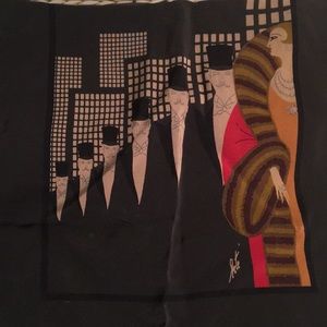 Erte Vintage “Top Hats” Art Deco Silk Scarf!